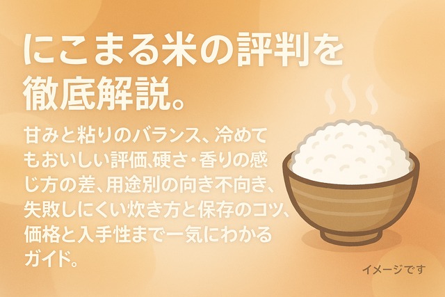 Nikomaru rice review infographic